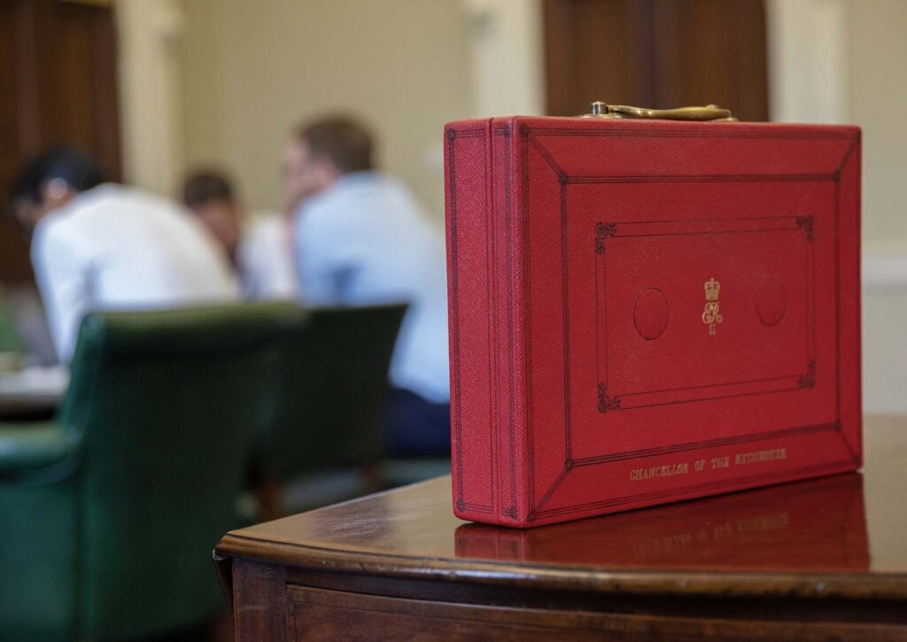 The ubiquitous Budget Box, an image to signify the upcoming budget in November